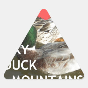 Sticker Triangulaire Montagnes de canards.
