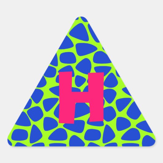 Sticker Triangulaire Mosaïque de cirque coloré (Devant)