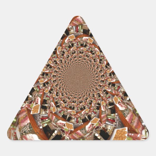Sticker Triangulaire Mosaïque de sushis Brown (Devant)