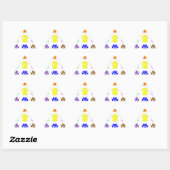 Sticker Triangulaire Motif à mâchoires pour chien d'encre (Feuille)