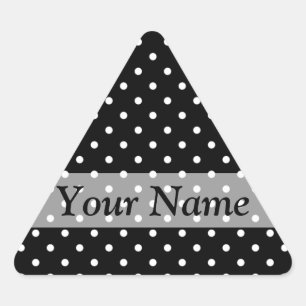 Sticker Triangulaire Motif à points de polka noir