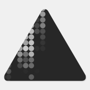 Sticker Triangulaire Motif à points Nuances de gris