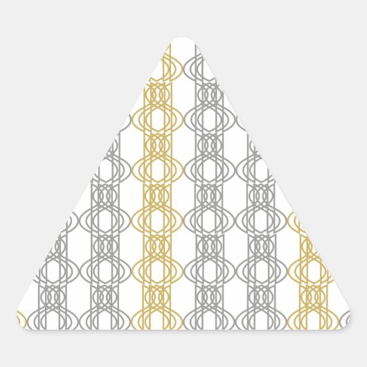 Sticker Triangulaire Motif argent et or (Devant)