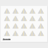 Sticker Triangulaire Motif argent et or (Feuille)