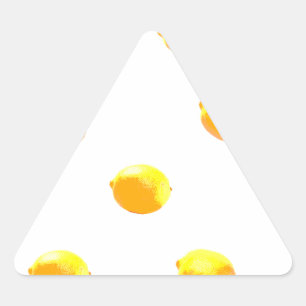 Sticker Triangulaire motif citron version 1