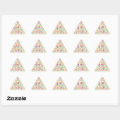 Sticker Triangulaire motif coloré (Feuille)