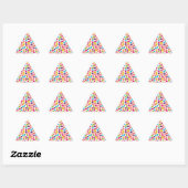 Sticker Triangulaire motif coloré (Feuille)