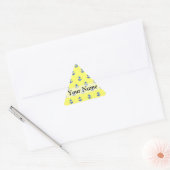Sticker Triangulaire Motif d'ancre jaune (Enveloppe)