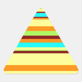 Sticker Triangulaire Motif de bande coloré Customisé Designer