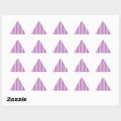Sticker Triangulaire Motif de conception à bandes violettes (Feuille)