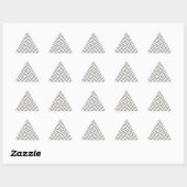 Sticker Triangulaire Motif de cube géométrique gris argenté (Feuille)
