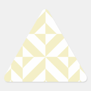 Sticker Triangulaire Motif de cube géométrique or pâle