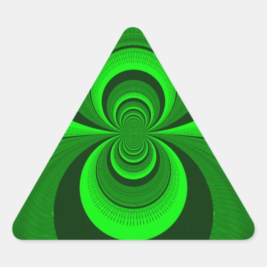 Sticker Triangulaire Motif de kaléidoscope Super Abstrait (Devant)