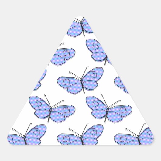 Sticker Triangulaire Motif de papillon cosmique (Devant)