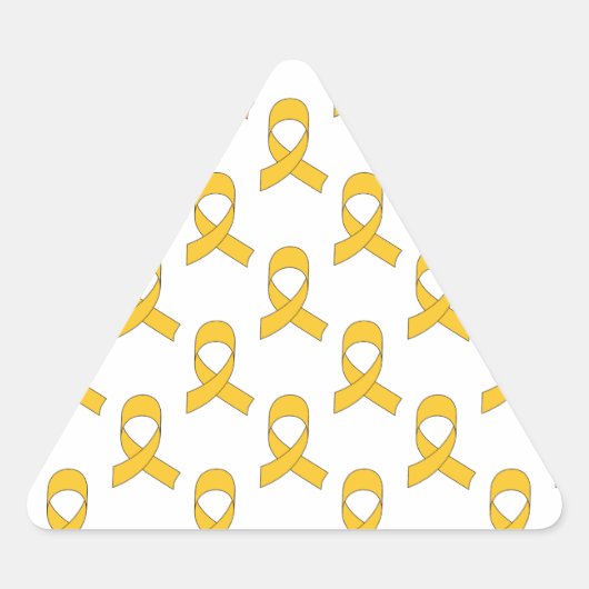 Sticker Triangulaire Motif de ruban d'or (Devant)