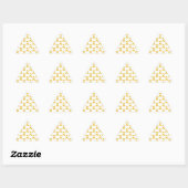 Sticker Triangulaire Motif de ruban d'or (Feuille)