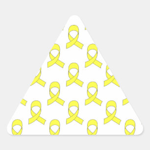 Sticker Triangulaire Motif de ruban jaune