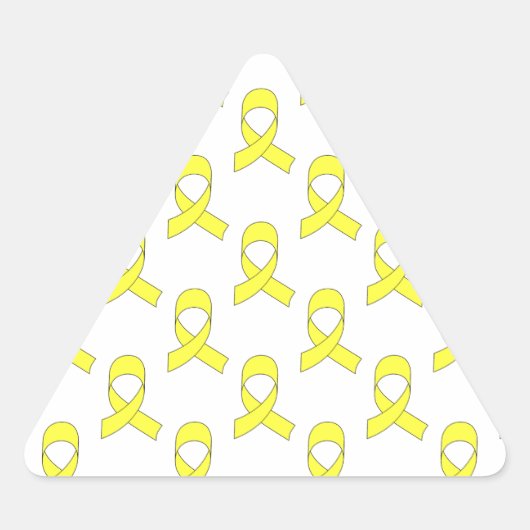 Sticker Triangulaire Motif de ruban jaune (Devant)