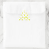 Sticker Triangulaire Motif de ruban jaune (Sac)