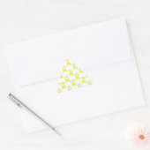 Sticker Triangulaire Motif de ruban jaune (Enveloppe)