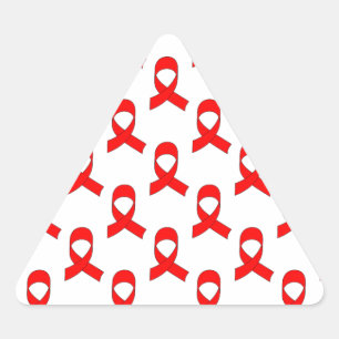 Sticker Triangulaire Motif de ruban rouge