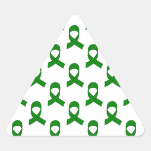 Sticker Triangulaire Motif de ruban vert