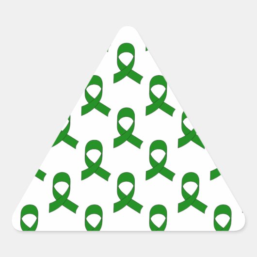 Sticker Triangulaire Motif de ruban vert (Devant)