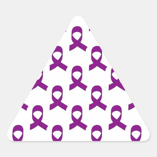 Sticker Triangulaire Motif de ruban violet (Devant)