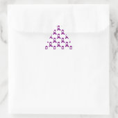 Sticker Triangulaire Motif de ruban violet (Sac)
