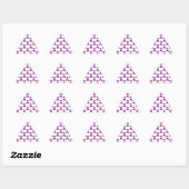 Sticker Triangulaire Motif de ruban violet (Feuille)