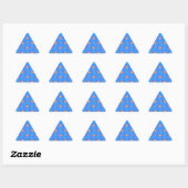 Sticker Triangulaire Motif De Seahores Bleues Et De Starfish (Feuille)