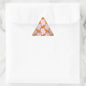Sticker Triangulaire Motif de silhouette de chat orange (Sac)