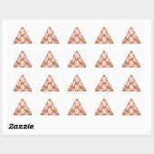 Sticker Triangulaire Motif de silhouette de chat orange (Feuille)