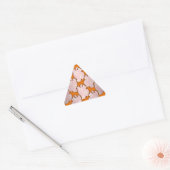 Sticker Triangulaire Motif de silhouette de chat orange (Enveloppe)
