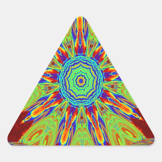 Sticker Triangulaire Motif ethnique d'Asie africaine (Devant)