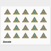 Sticker Triangulaire Motif ethnique d'Asie africaine (Feuille)