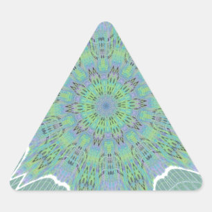 Sticker Triangulaire Motif floral vert frais