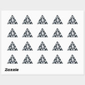 Sticker Triangulaire Motif géométrique Gras noir et blanc Spider Web (Feuille)