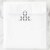 Sticker Triangulaire Motif Kawaii Panda En Noir Et Blanc (Sac)
