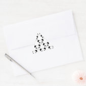 Sticker Triangulaire Motif Kawaii Panda En Noir Et Blanc (Enveloppe)