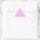 Sticker Triangulaire Motif Quatrefoil Rose Et Blanc (Sac)