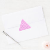 Sticker Triangulaire Motif Quatrefoil Rose Et Blanc (Enveloppe)