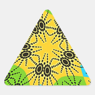 Sticker Triangulaire Motif traditionnel élégant d'araignée inspiré de l