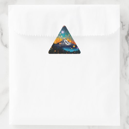 Sticker Triangulaire Mt. Rainier Starry Sky (Sac)