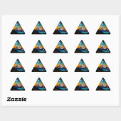 Sticker Triangulaire Mt. Rainier Starry Sky (Feuille)