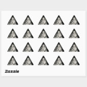 Sticker Triangulaire Nativity Baby Jésus Virgin Mary Angels Black White (Feuille)