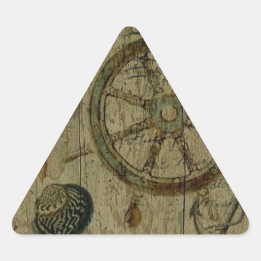 Sticker Triangulaire Nautical de Rustic Coastal (Devant)
