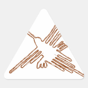 Sticker Triangulaire Nazca Lines Croquis de colibris