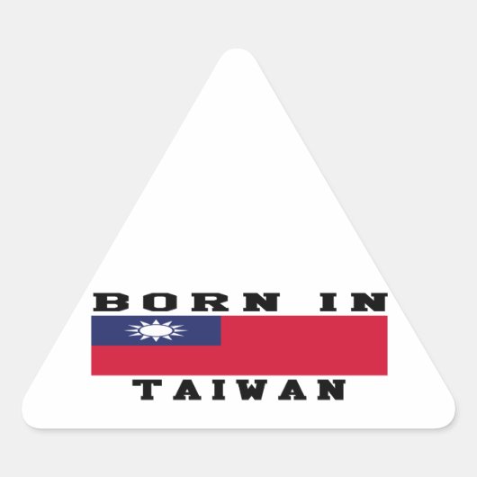 Sticker Triangulaire Né À Taïwan (Devant)