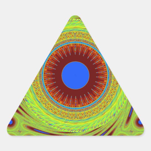 Sticker Triangulaire Ne vous inquiétez pas d'être heureux d'impression  (Devant)